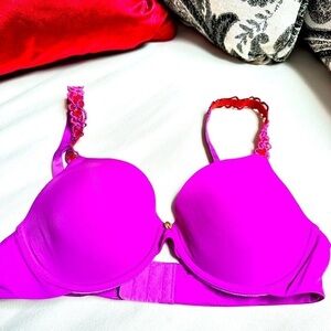 BRA Natori Violet 36B Underwire Plunge 732080 opaque 3422 HP